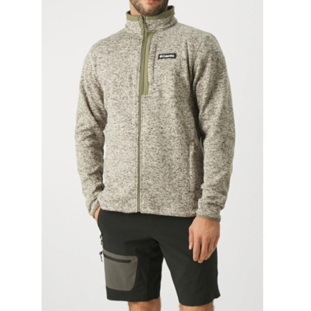 Columbia Men's Dark Stone Heat Sweater Weather Full Zip Cardigan Size M